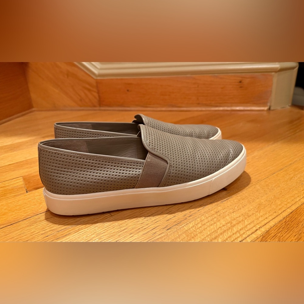 Vince Women’s Perforated Slip-On Loafers - Taupe